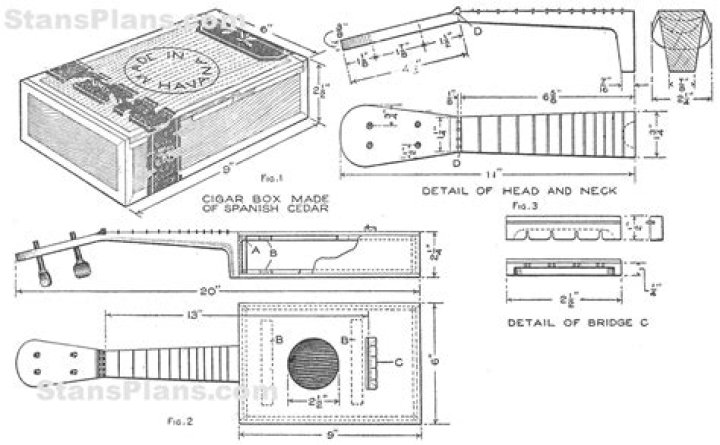 Free Cigar Box Guitar Plans PDF – DIY Music Project