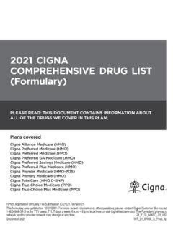 Cigna Drug List 2025 PDF: Complete Guide to Covered Medications
