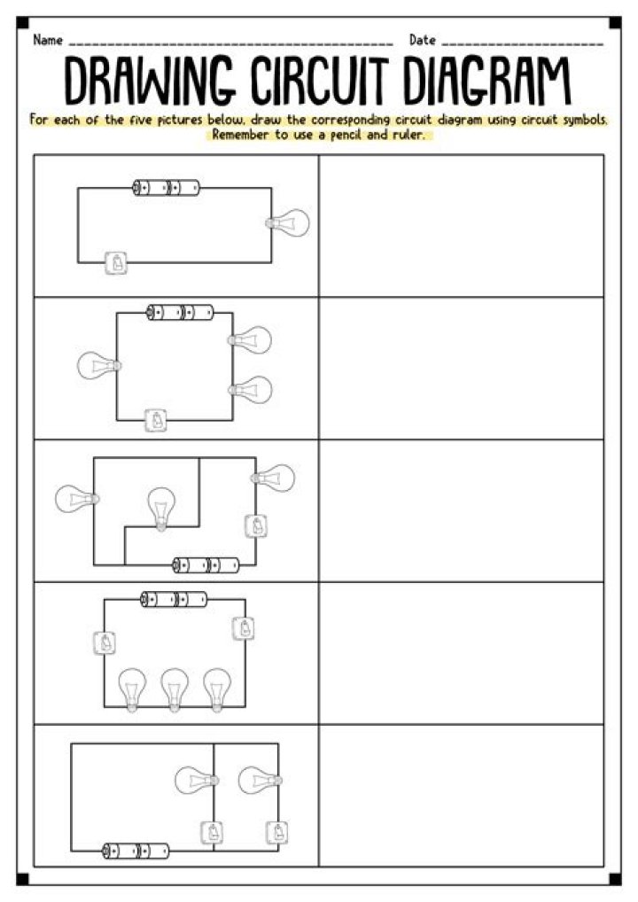 Free Circuit Diagram Worksheet PDF – Learn Electronics with Ease