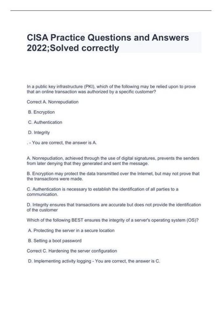 Free CISA Exam Questions & Answers PDF for Instant Download