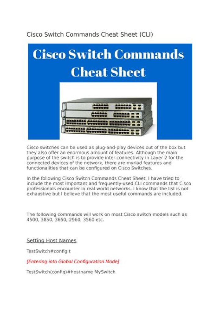 Cisco San Switch Commands Cheat Sheet PDF – Quick Reference