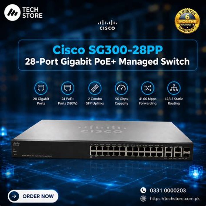 Cisco SG300 28PP 28-Port Gigabit PoE+ Managed Switch – PDF Download