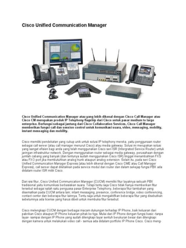 Cisco Unified Communication Manager PDF: Complete Guide & Download