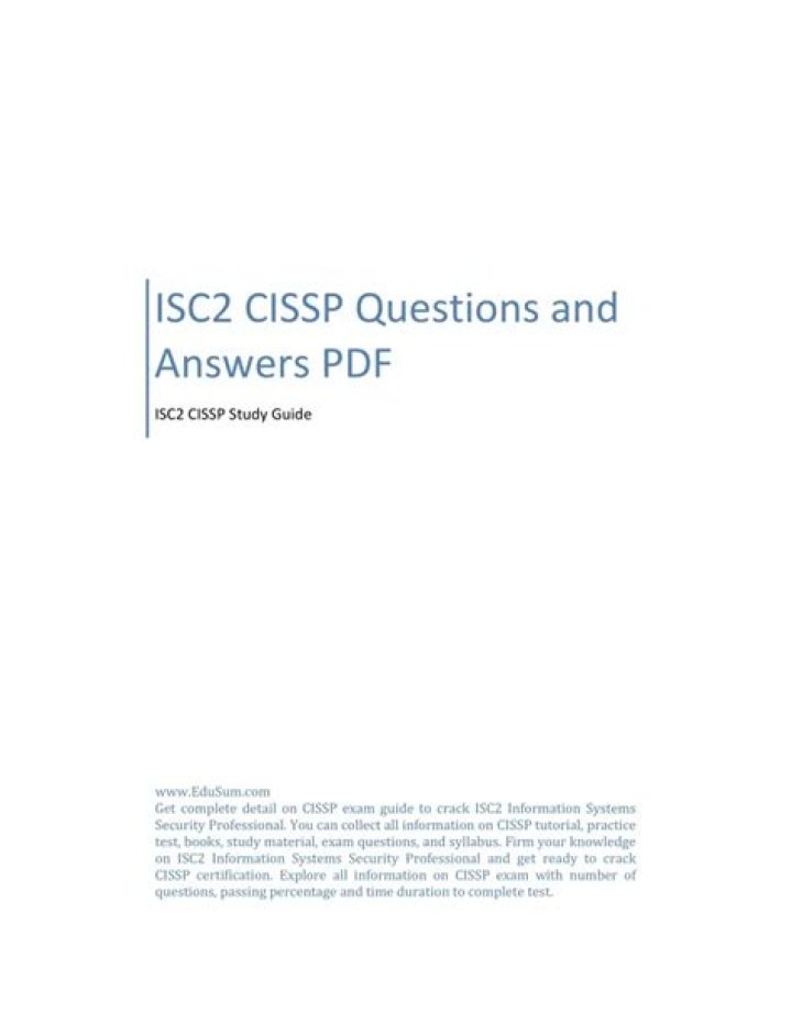 CISSP Questions and Answers PDF: Exam-Ready Study Guide