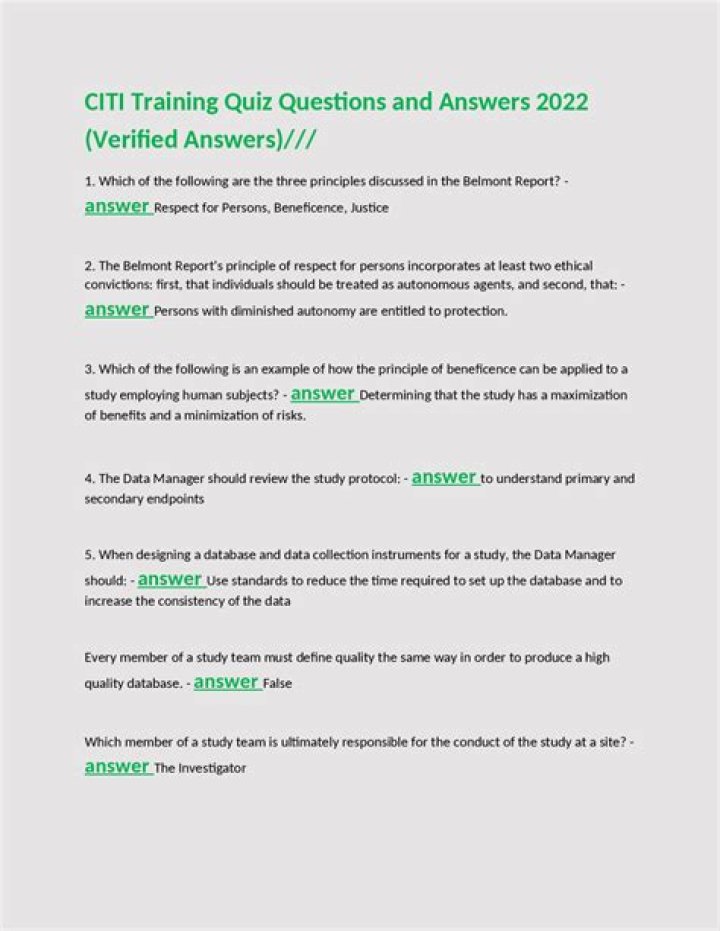 Citi Program Quiz Answers PDF – Official Practice & Complete Solutions
