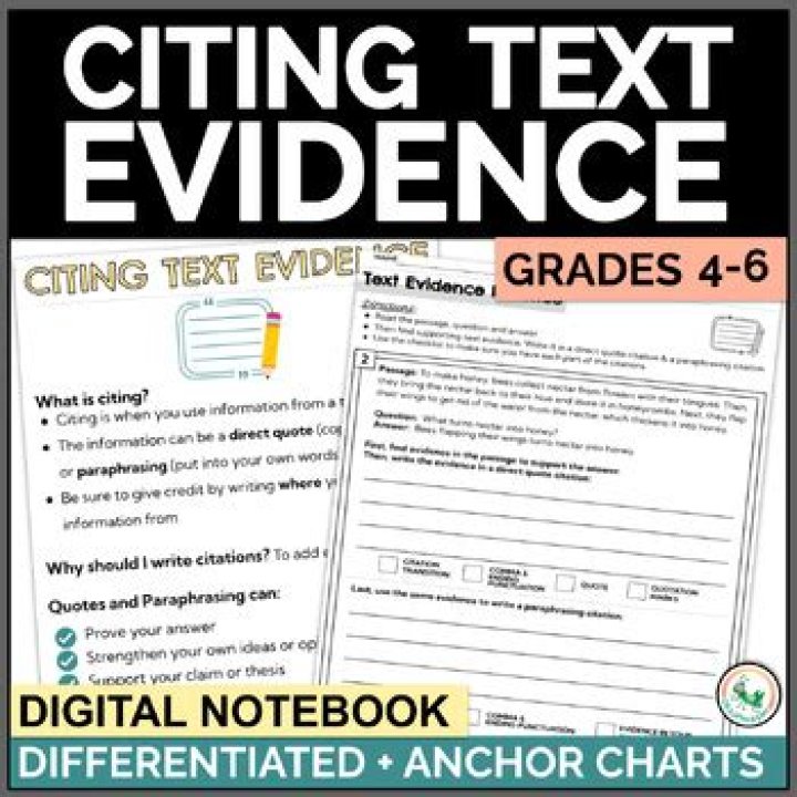 Citing Evidence Worksheet PDF: Free Printable Worksheets