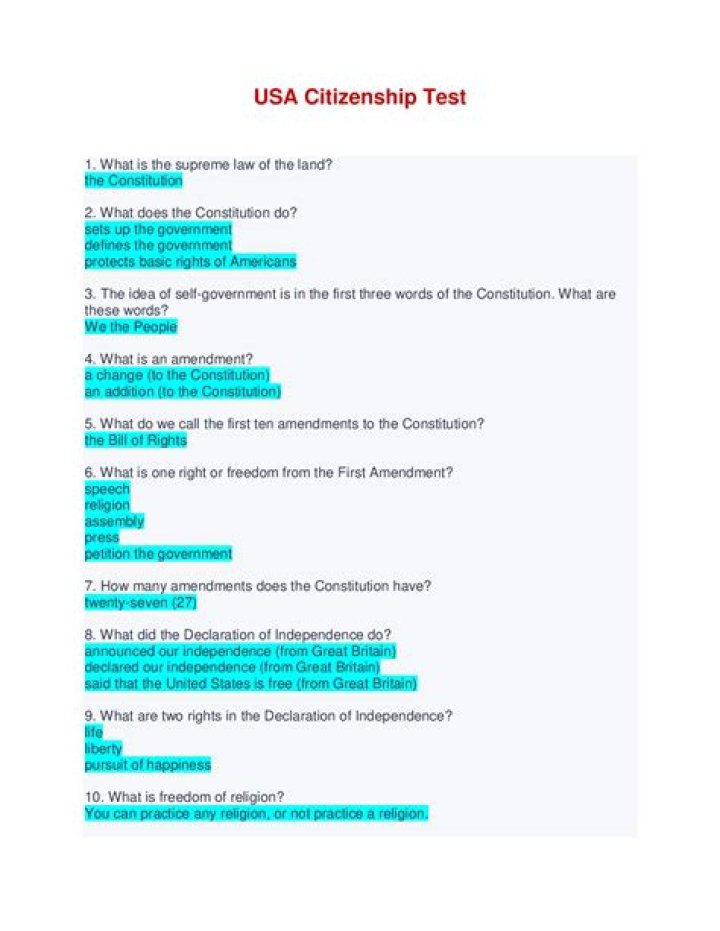 Preguntas de Ciudadanía en Español 2024: PDF Oficial