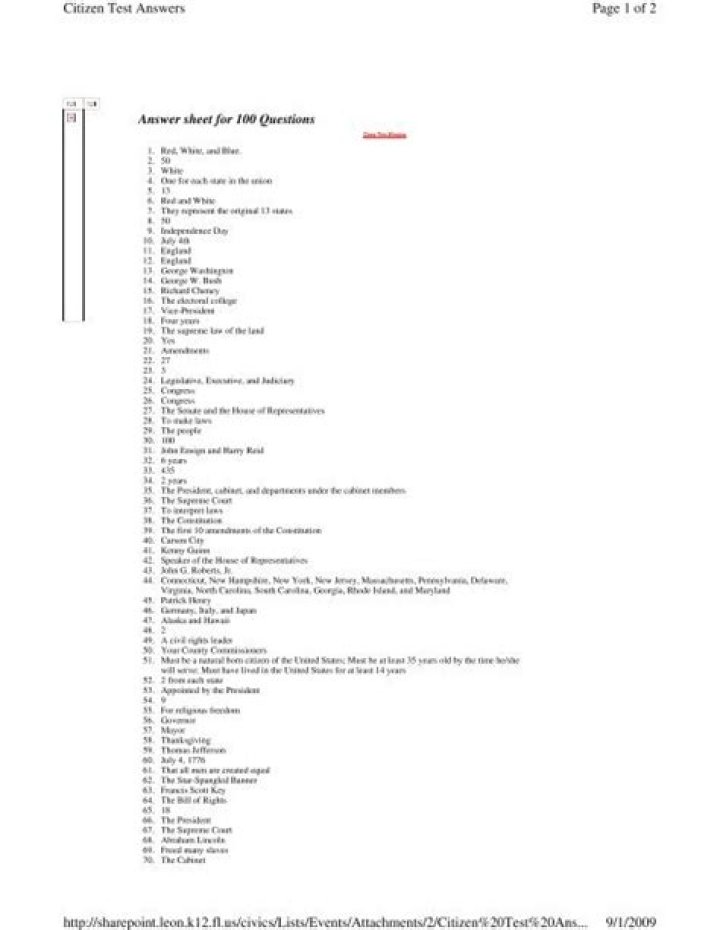 Complete Citizenship Test Answers PDF – Easy Passage Guide