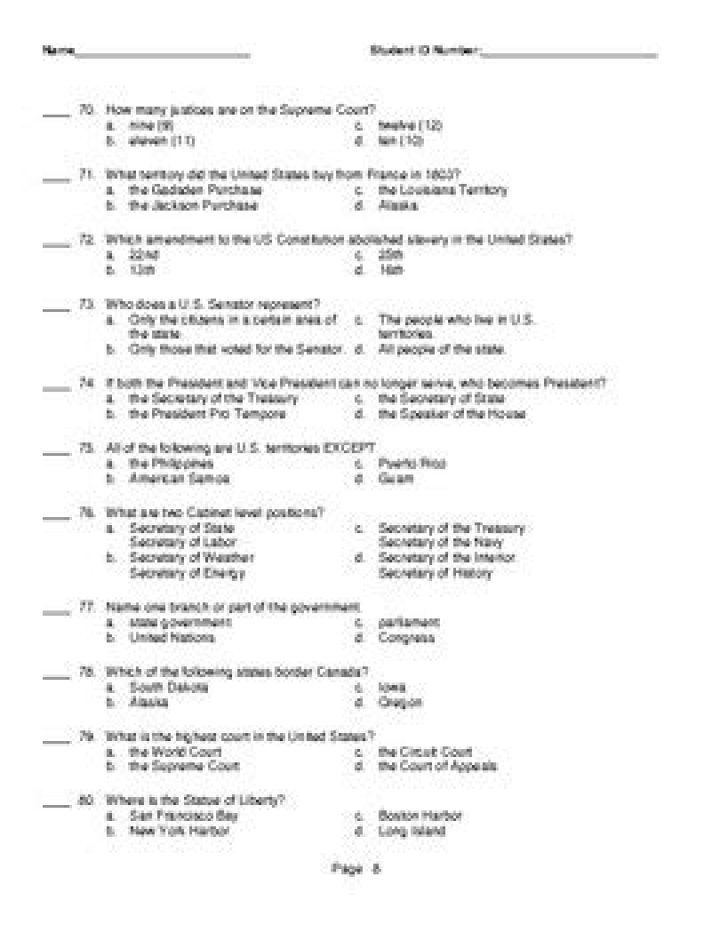 Citizenship Test Multiple Choice PDF: Free Practice & Study Guide