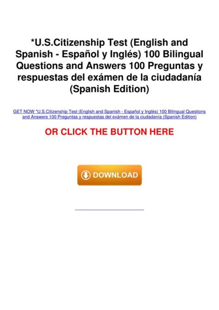 Citizenship Test Questions in Spanish PDF: Official Practice Test