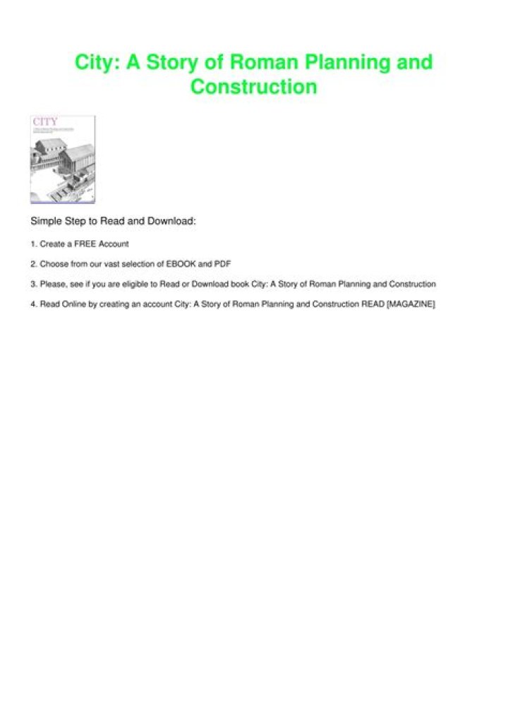 City of Rome: A Story of Planning and Construction in PDF