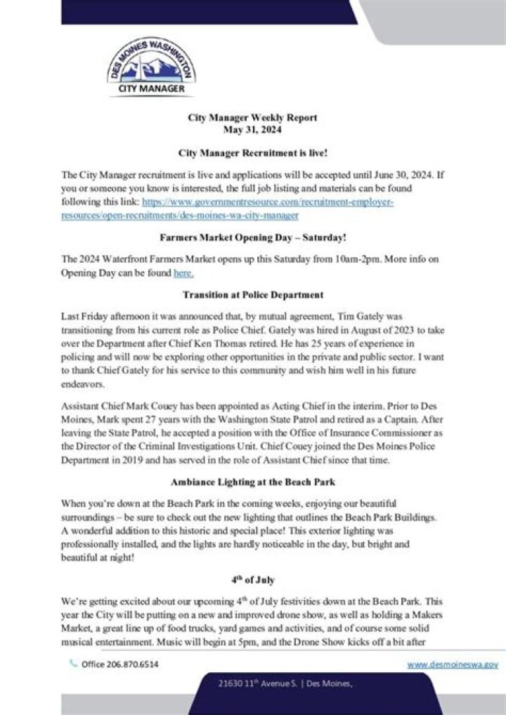 Colonial Heights City Manager Report March 2022 – PDF Download