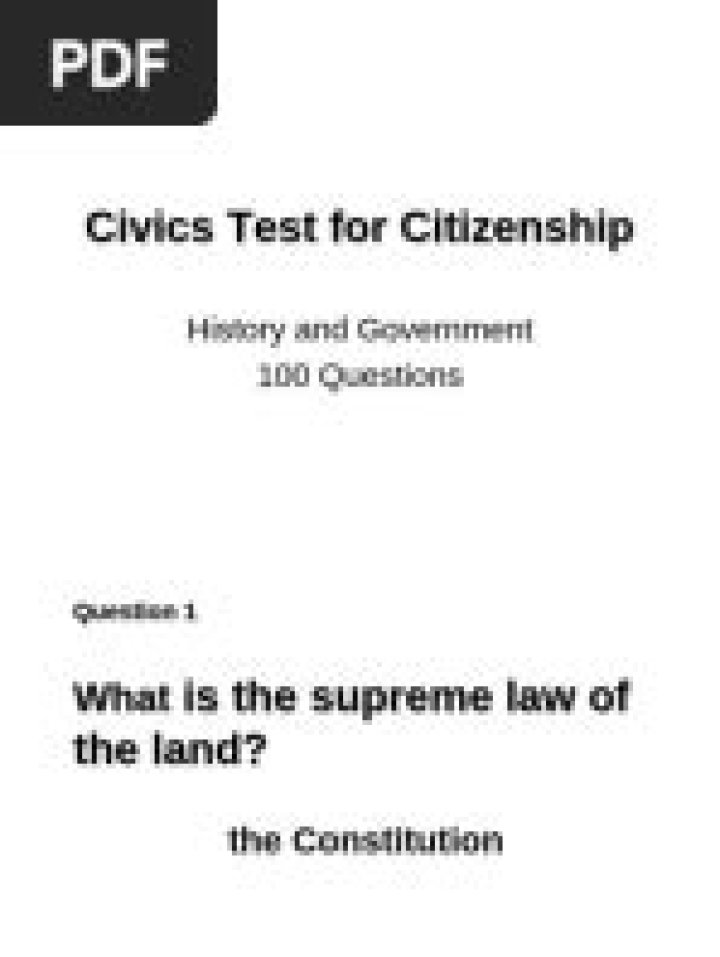 Free Civics Practice Test PDF – Master U.S. Government Knowledge