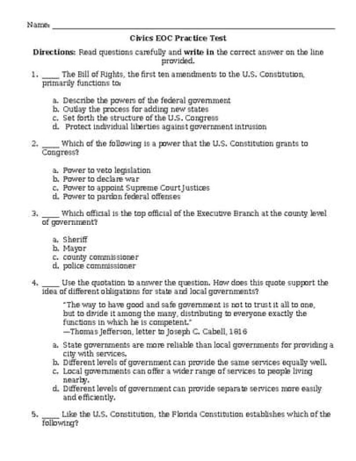 Free Civics Test Answers PDF – Study & Pass with Confidence
