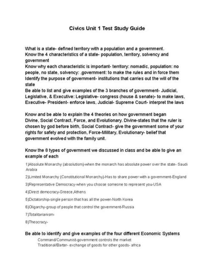 Civics Unit 1 Test PDF – Free Practice Exam & Study Guide