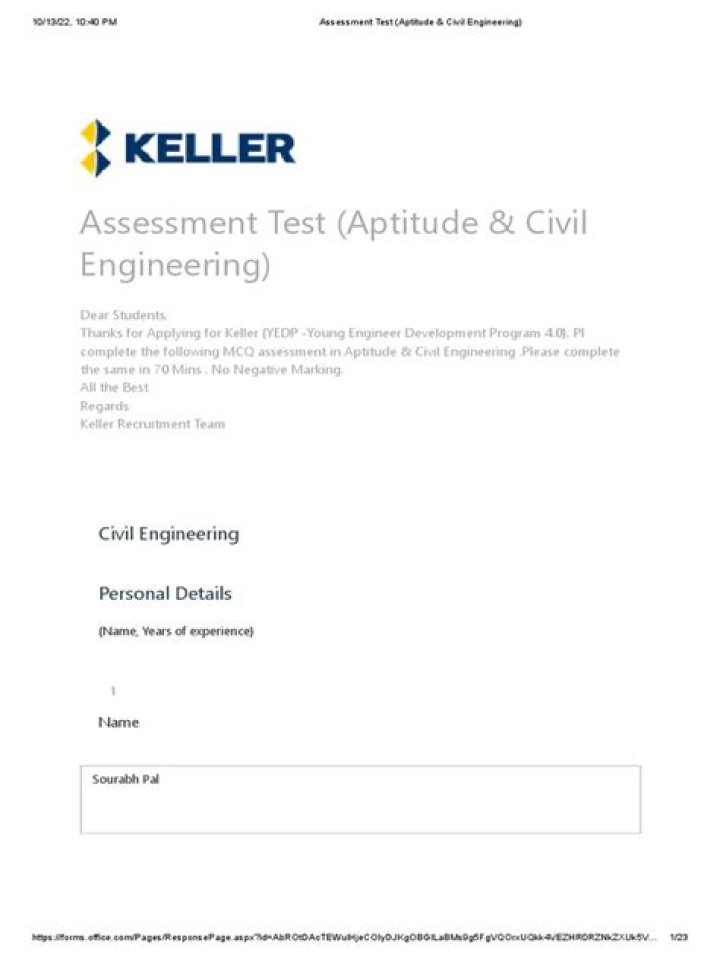 Civil Engineering Aptitude Test PDF – Download Now for Success