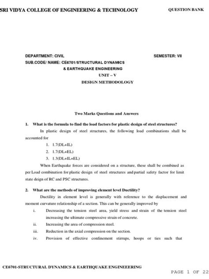 Civil Engineering Question Bank PDF – Download Exam-Ready Practice Questions