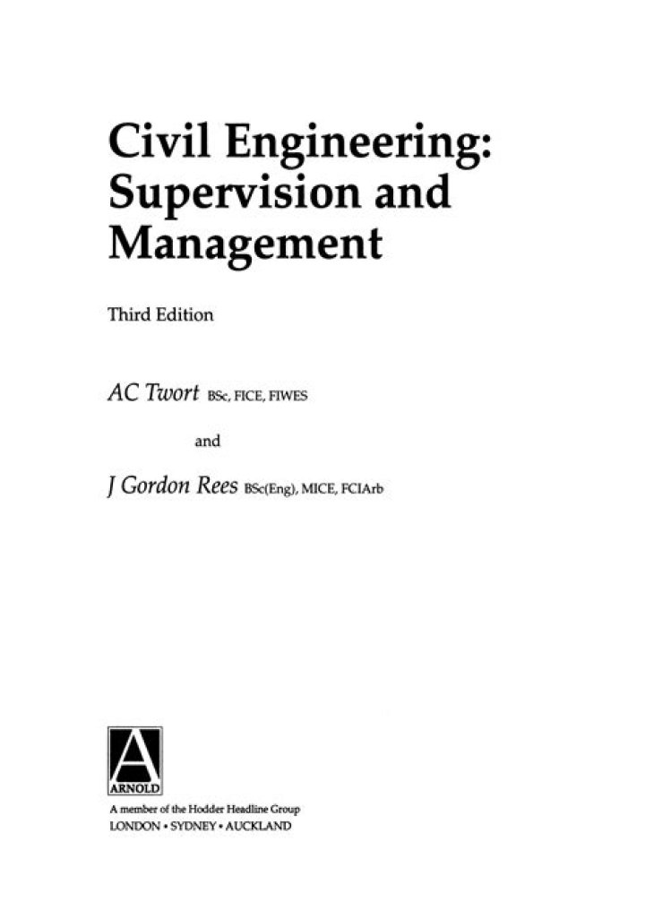 Civil Engineering Supervision and Management PDF: Expert Guidance for Project Success