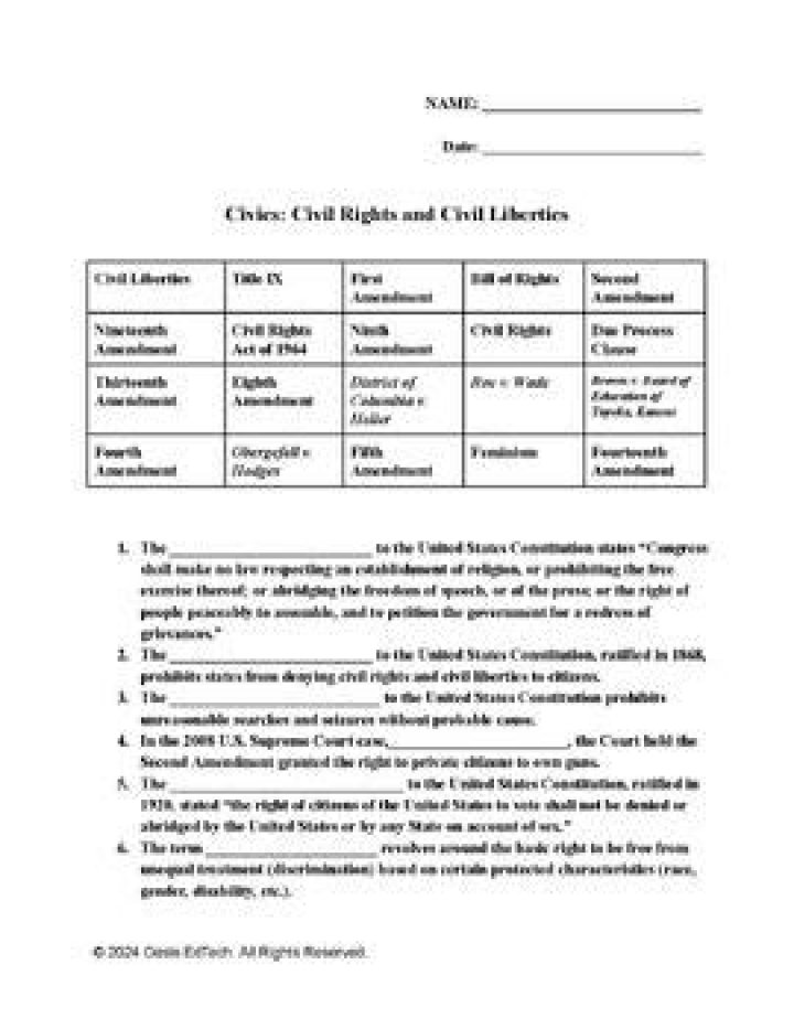 Civil Liberties Worksheet PDF: Essential Guide for Citizens