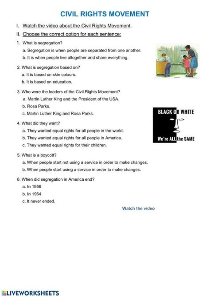 Civil Rights Movement Questions and Answers PDF: Complete Guide