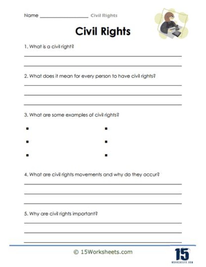 Free Civil Rights Worksheet PDF for Education & Advocacy