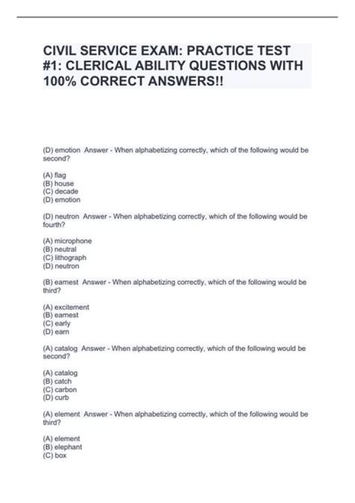 Civil Service Exam Questions and Answers PDF with Detailed Explanations
