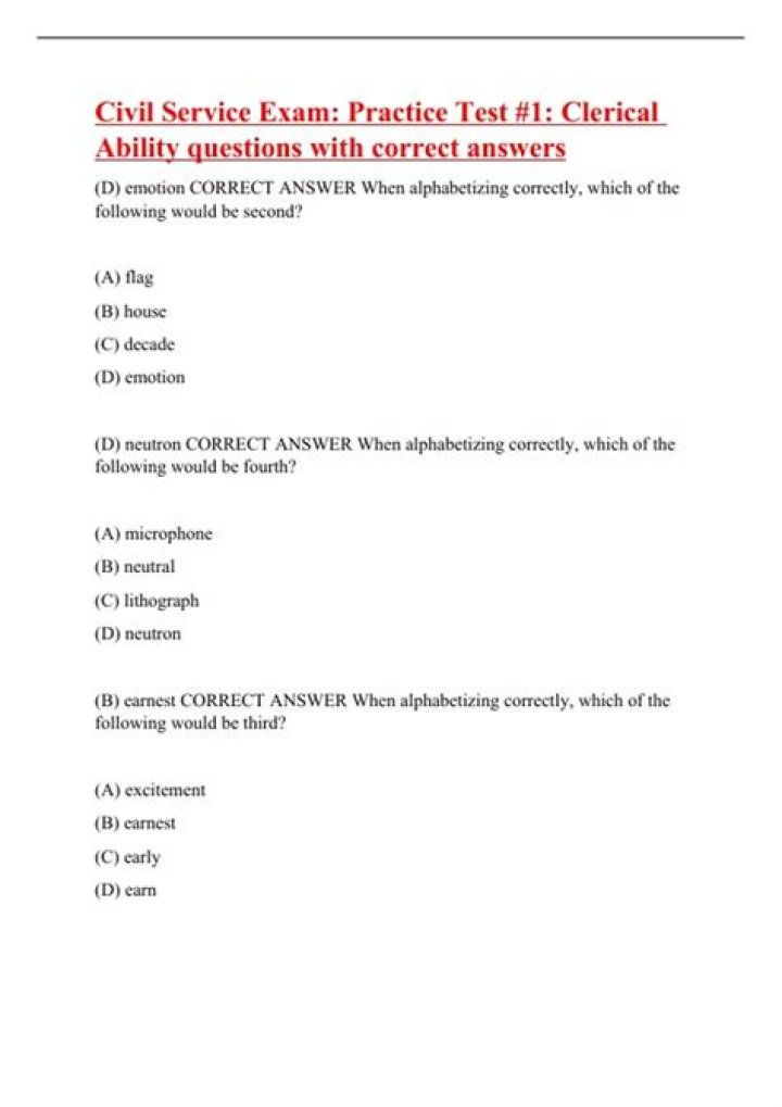 Civil Service Exam Questions PDF: Practice Tests & Study Guide