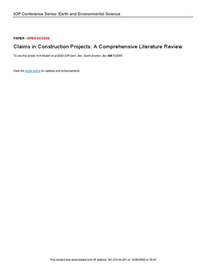 Efficient Claims Management in Construction Projects PDF Guide
