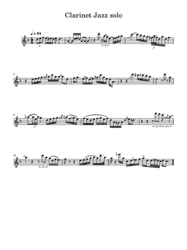 Download Free Clarinet Jazz Sheet Music PDFs instantly
