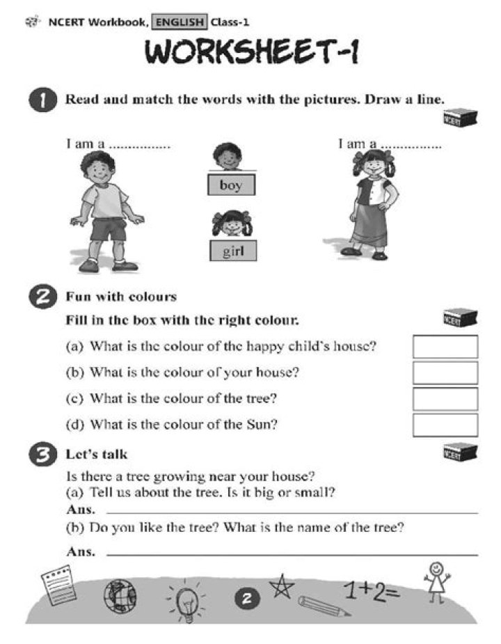Class 1 English Worksheets PDF Free Download – Instant Printable Resources