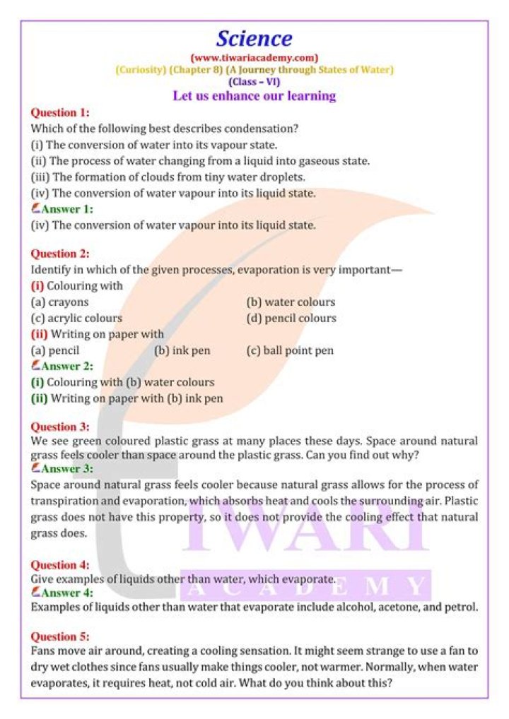 Class 5 CBSE Science Questions & Answers PDF – Free Download