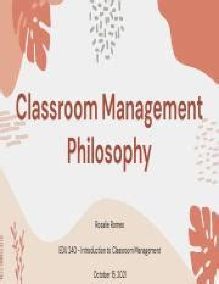 Mastering Classroom Management: A Proven Philosophy PDF for Teachers
