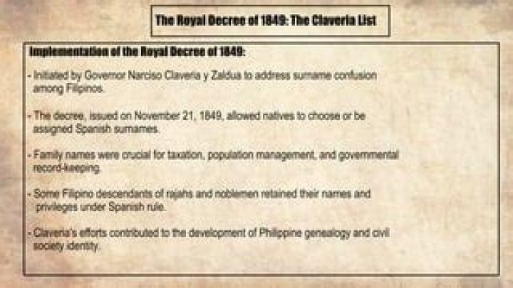 Claverà Decree of 1849: Official List and PDF Analysis