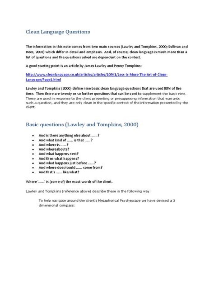 Clean Language Questions PDF: Master Clear Communication