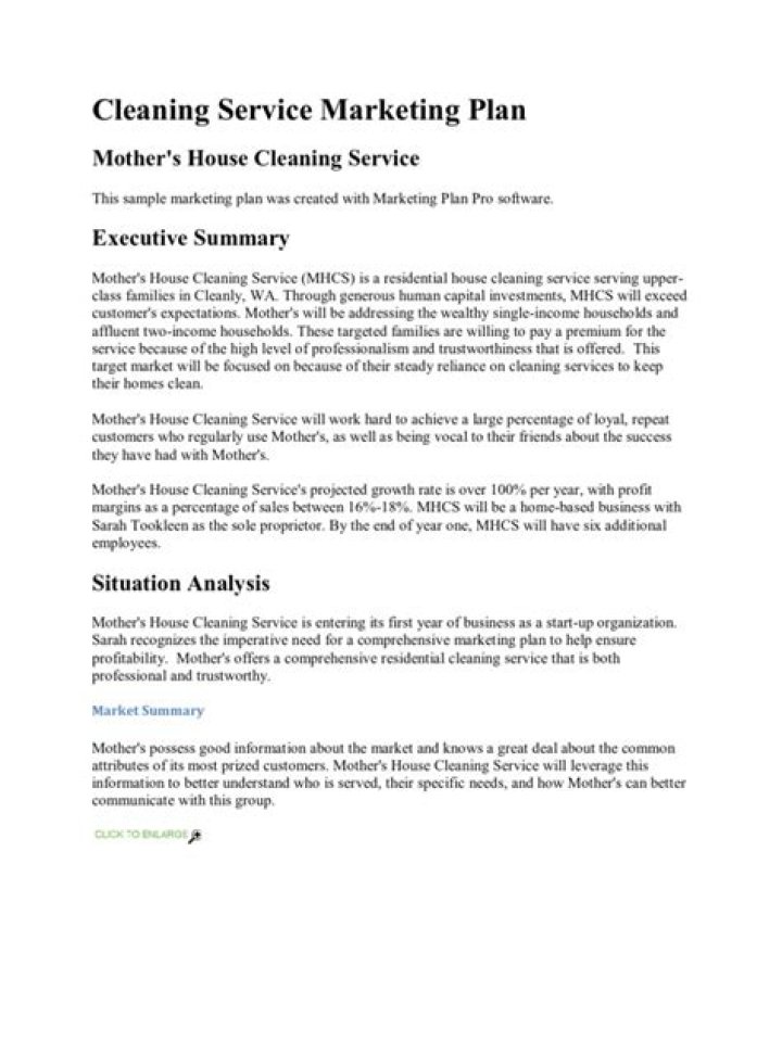Boost Your Cleaning Business with Our Expert Marketing Service Marketing Plan PDF