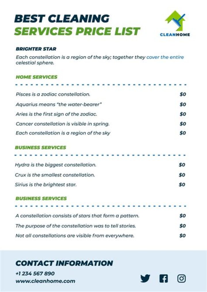 Affordable Cleaning Service Price List PDF – Compare & Book Now