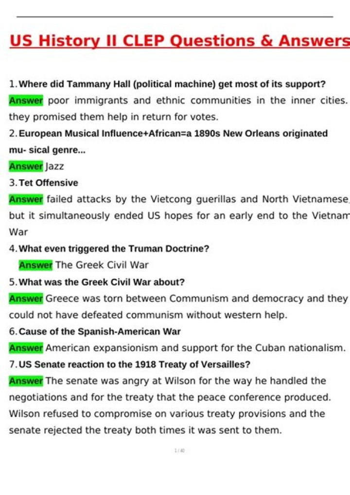 Clep U.S. History 2 Practice Test PDF – Boost Your Exam Score
