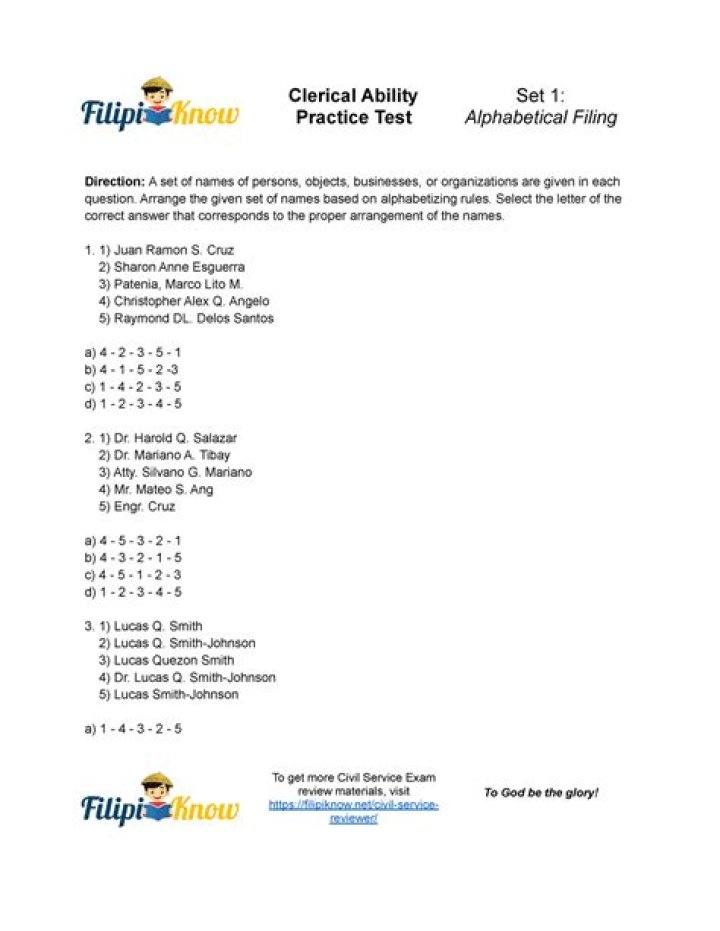 Download Free Clerical Test PDF for Professional Success