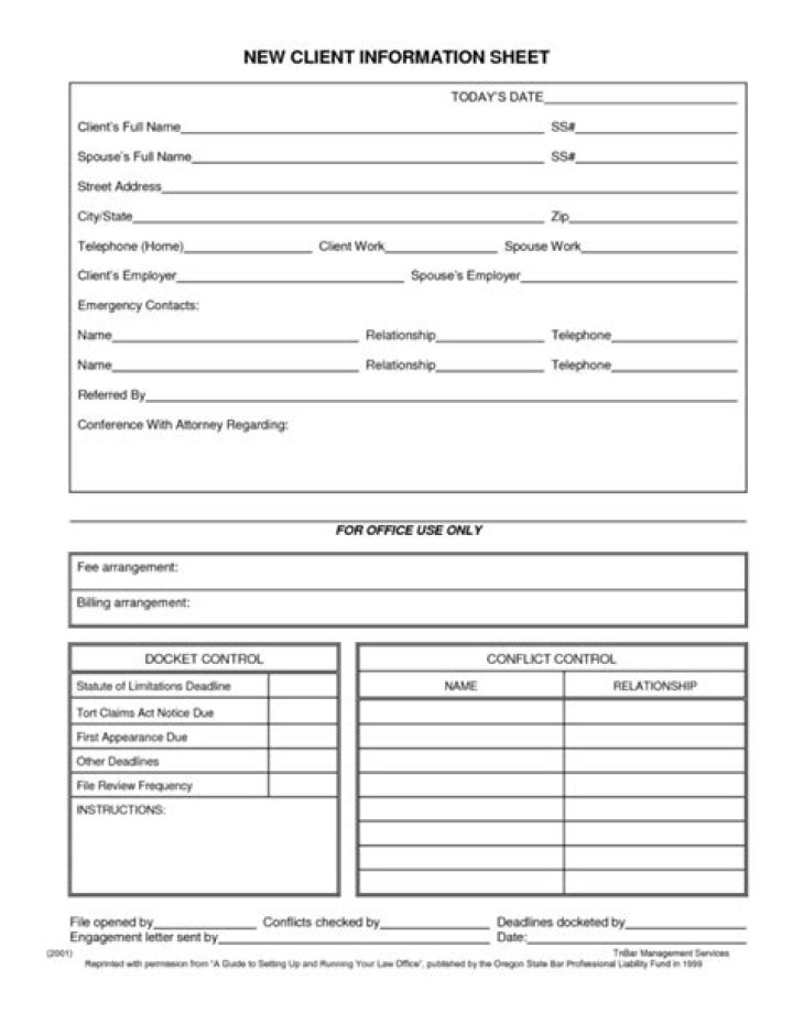 Download Client Information Sheet PDF for Easy Access