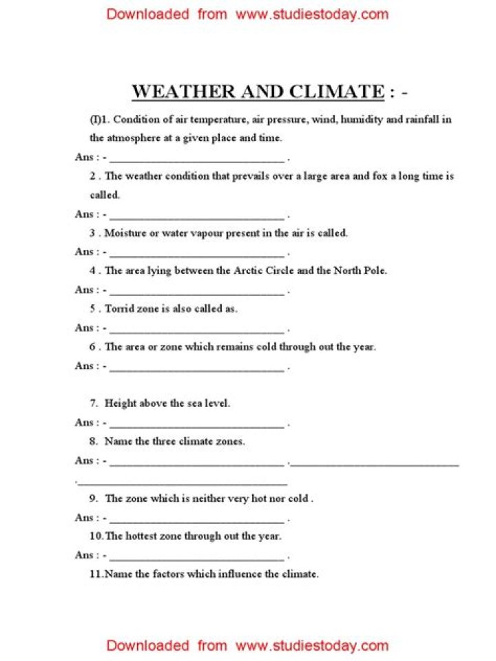 Free Climate Worksheet PDF: Learn, Assess, and Take Action on Climate Change