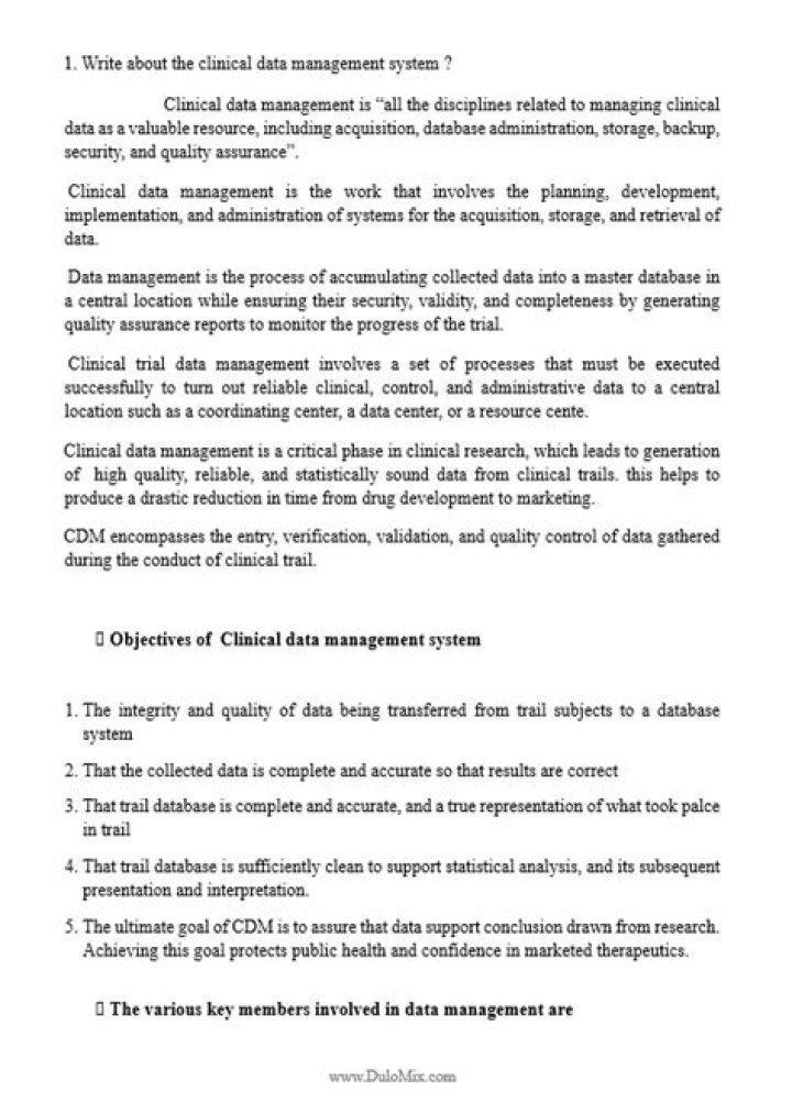 Efficient Clinical Data Management System PDF Guide