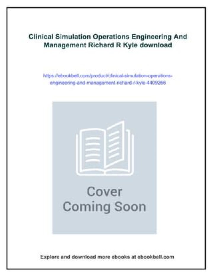 Clinical Simulation Operations Engineering & Management: A Comprehensive PDF Guide