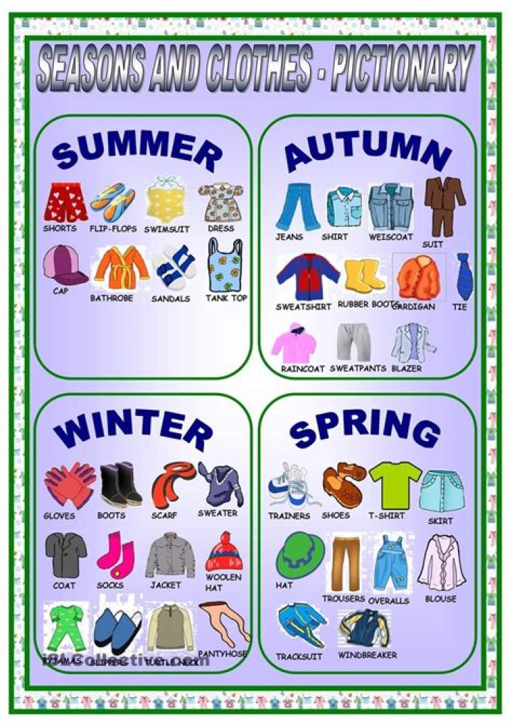Seasonal Clothing Worksheet PDF: Prepare for Every Weather