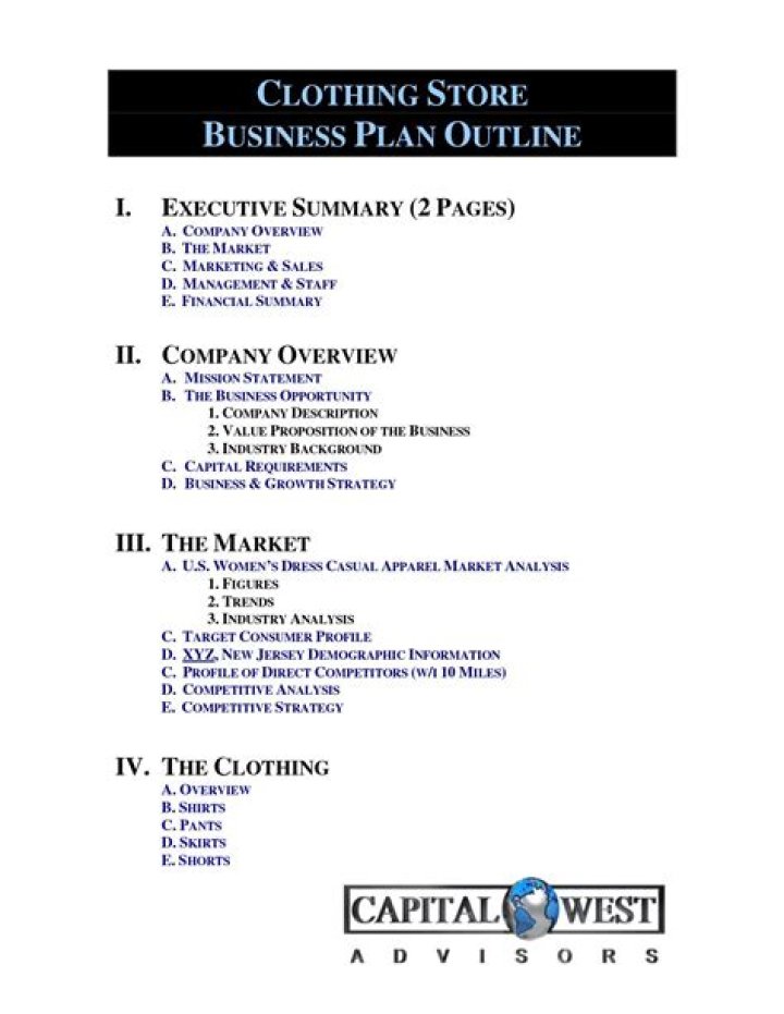 Clothing Business Plan Example PDF: Start Your Fashion Brand Fast