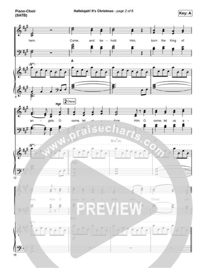 Cloverton A Hallelujah Christmas Sheet Music PDF – Download Now