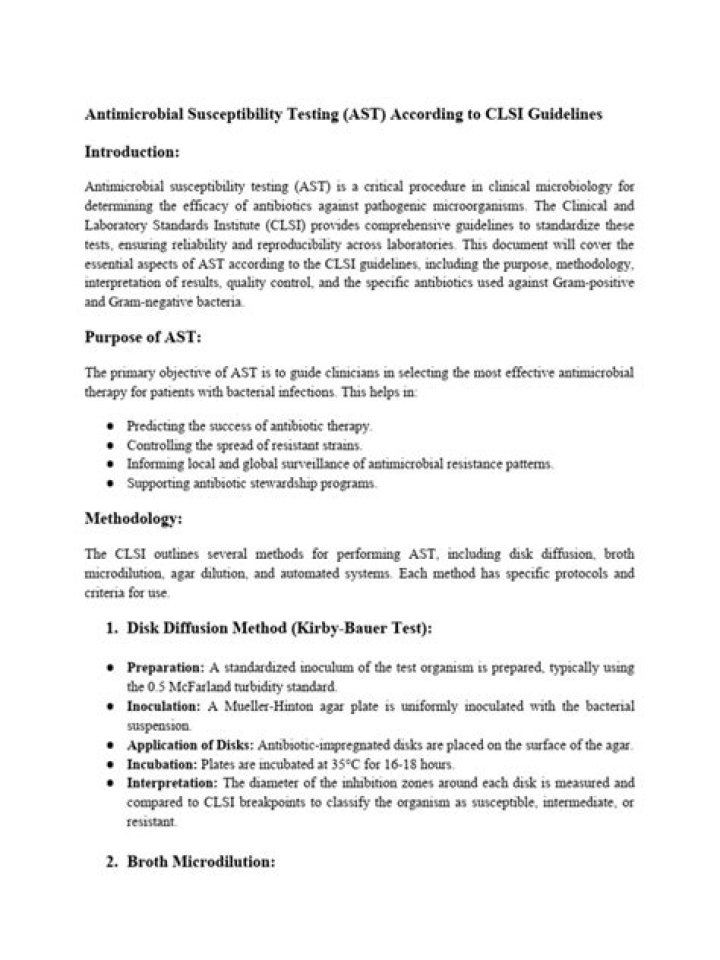 CLSI Antimicrobial Susceptibility Testing: PDF Guide for Accurate Results