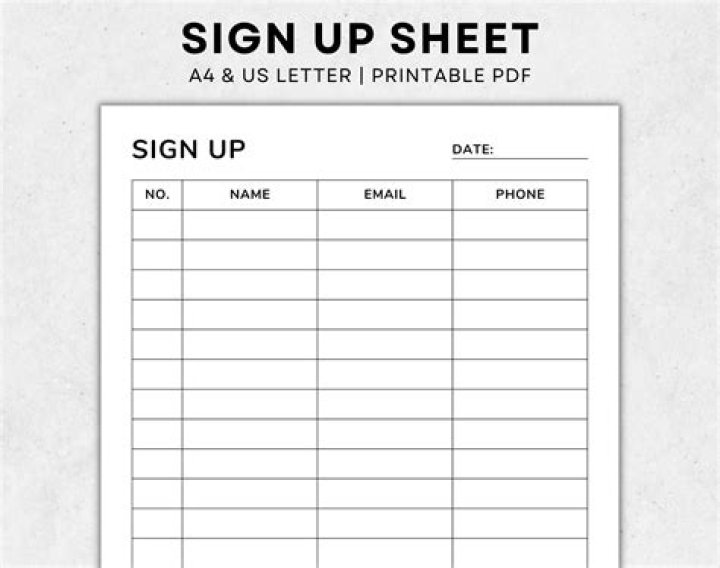 Download the Club Sign Up Sheet PDF – Easy Membership Registration