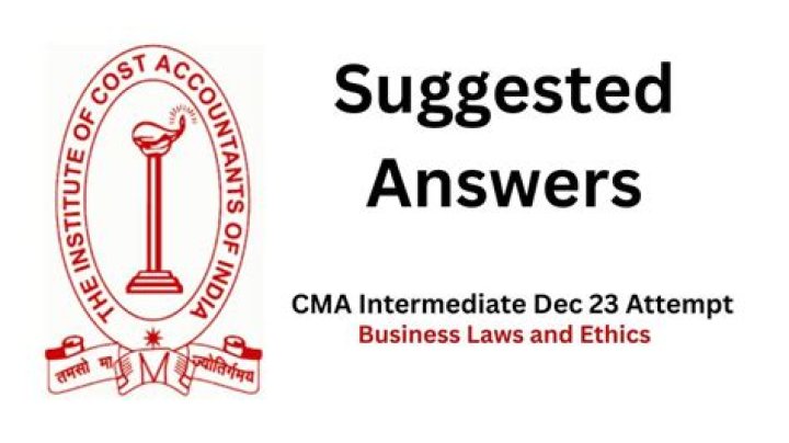 CMA Intermediate Question Paper with Answers PDF Download