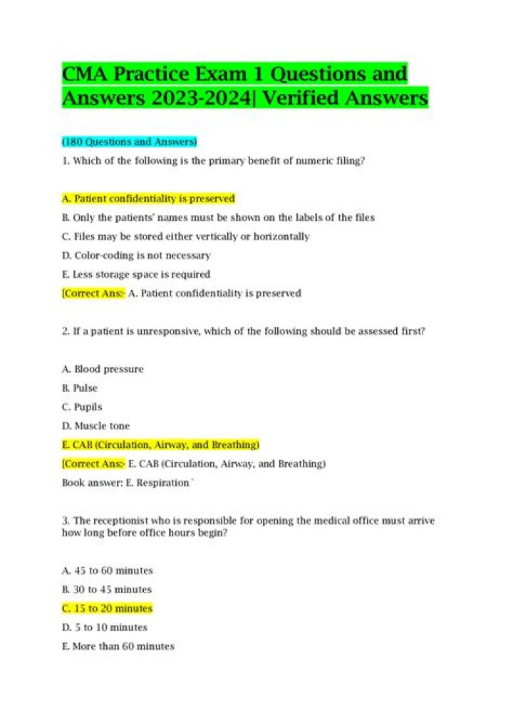 CMA Questions and Answers PDF: Complete Study Guide