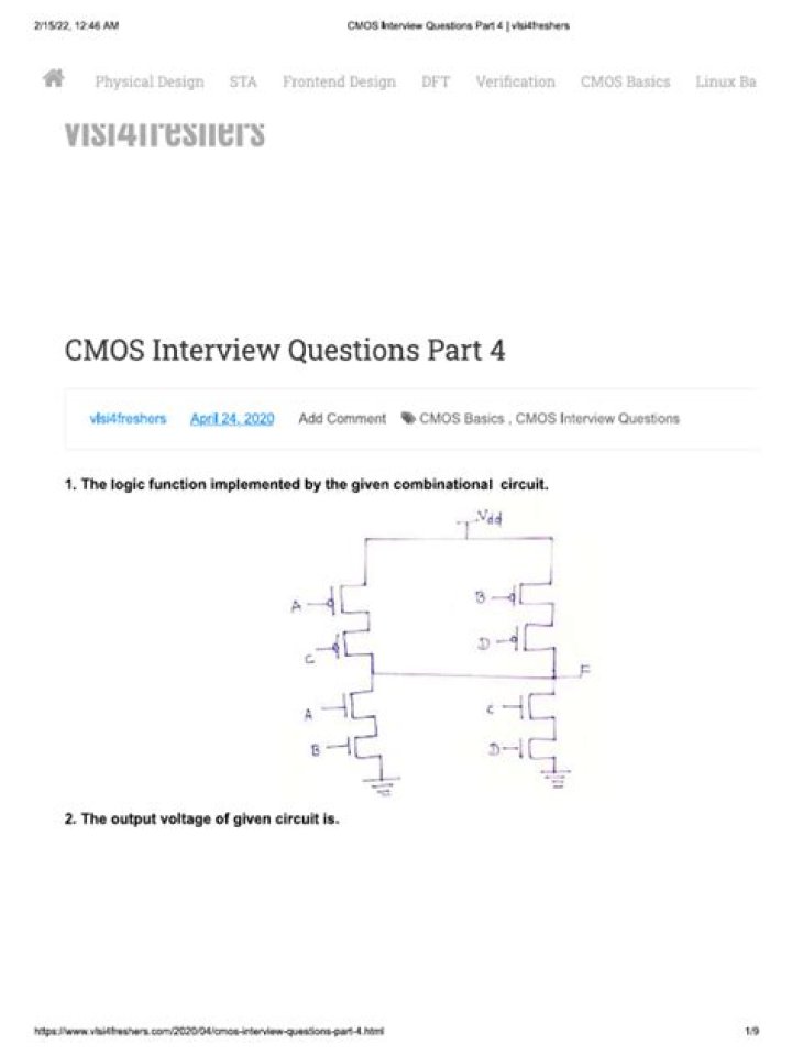 CMOS Questions & Answers PDF – Expert Study Guide